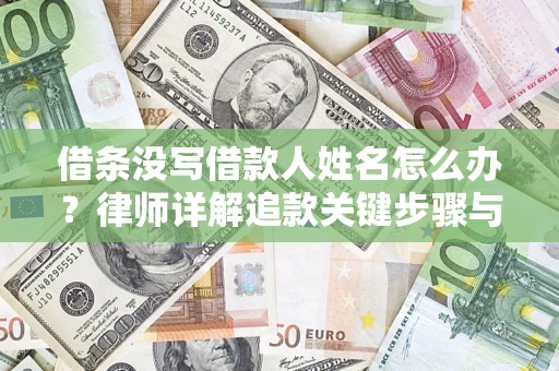 北京借条没写借款人姓名怎么办？律师详解追款关键步骤与证据链构建